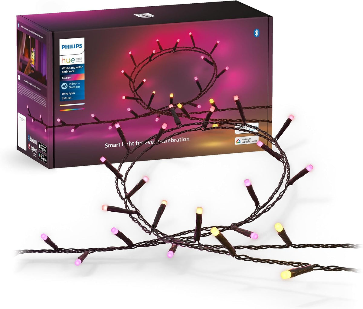 Philips Hue Festavia Lichterkette, 20 m, 250 Mini LEDs