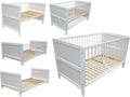 Micoland Kinderbett Juniorbett Beistellbett Babybett 3in1 weiß