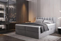 TRADA Boxspringbett mit Bonellmatratze H3 Palermo, 180x200 cm, Grau