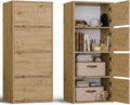 CDF Kommode Mehrzweckschrank 4 Türen Highboard Allzweckschrank Hochkommode