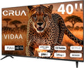 CRUA VIDAA Smart TV,101(40 Inch) TV,1920x1080P Full HD TV, LED TV with HDMI/USB/AV IN/Triple Tuner DVB-T2/T/C/S2/Compact and Smart for Your Home