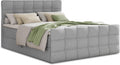 Sofnet Boxspringbett Best Lux mit Fußteil, Bonell-Matratze, Bett, 160 x 200 cm, 2 Bettkästen und Topper, Doppelbett, Polsterbett, Betten, Bettgestell