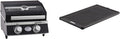 RÖSLE Gasgrill BBQ-Portable VIDERO G2-P tragbarer Tischgrill mit 2 Edelstahlbrennern & Grillplatte VIDERO G2-P Hochwertige Grillplatte aus Gusseisen