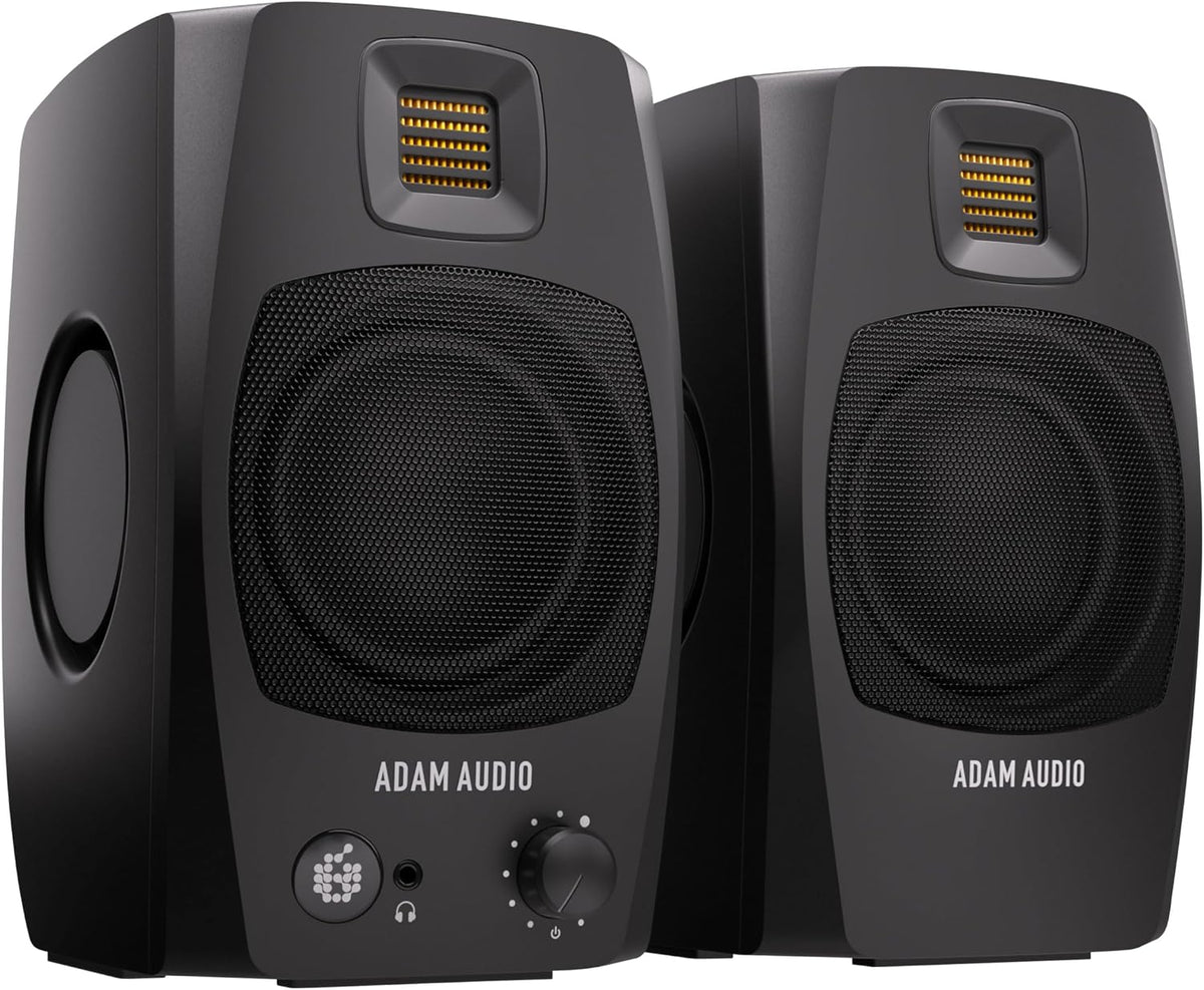 ADAM Audio D3V Aktive Desktop-Studiomonitor-Lautsprecher, Schwarz