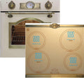 Kaiser Empire-Set: Elektrischer Ofen Eh6355 ElfEm und Induktionskochfeld KCT 6395IElfEm 60cm, Elfenbein, Rotierende Spieß, Selbstreinigung