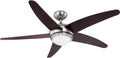 GLOBO Deckenventilator Raumkühler Deckenleuchte Lüfter Wohnzimmerlampe Ventilator mit Fernbedienung, 1x E14,132 cm, braun silber, 3 Geschwindigkeiten