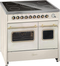 GURARI Elektro Standherd GCH E 912 DF Cr r Glaskeramik Herd 90 cm Creme Range Cooker Elektro Doppelbackofen, 5 Zonen mit den High Light Heizelementen