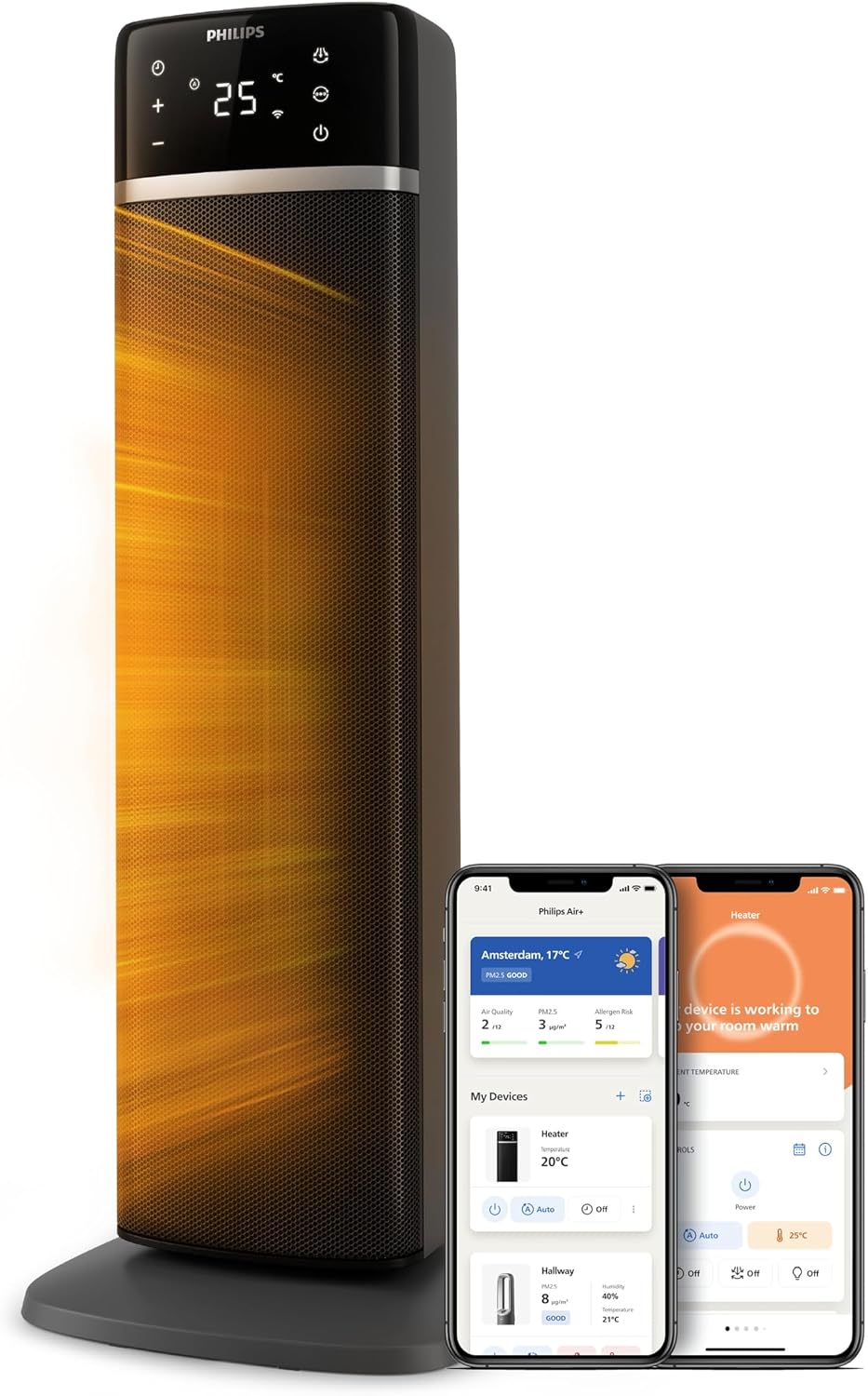 Philips Turm-Heizlüfter Smart 5000 Serie Schwarz 2000 W
