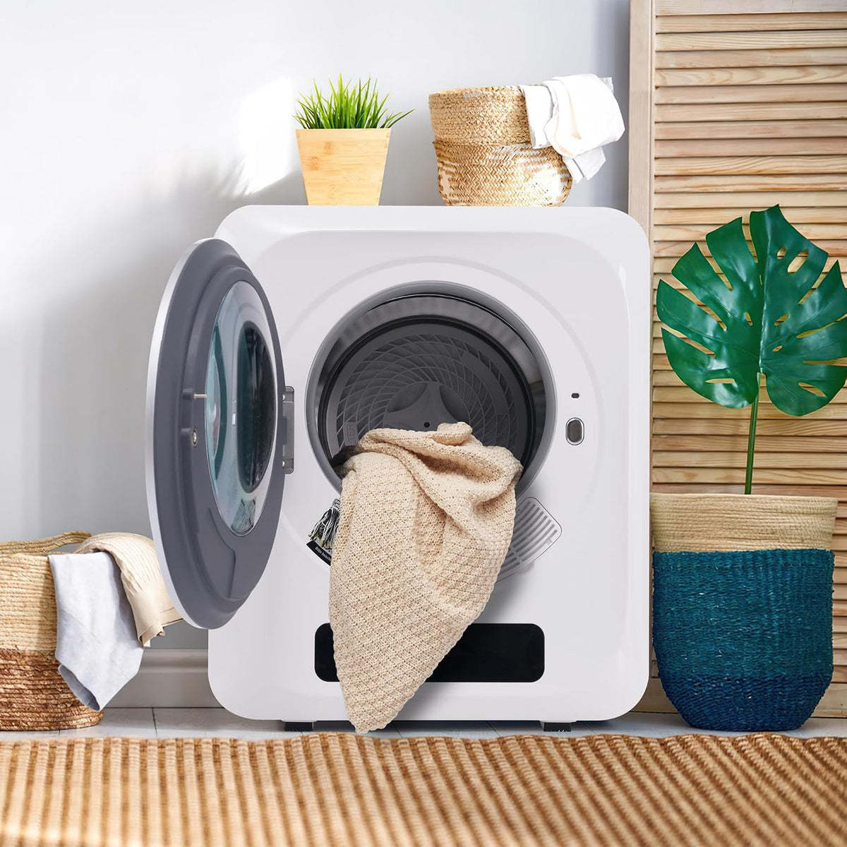 Tidyard Abgastrockner 850 W, 3 kg Nennkapazität (bis 4 kg praktisch), 6 Trocknungsprogramme, Mehrfachfiltration, Überhitzungsschutz, Wandmontage