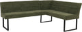 Mendler Eckbank HWC-O81, 210x159cm, Chenille Metall, grün